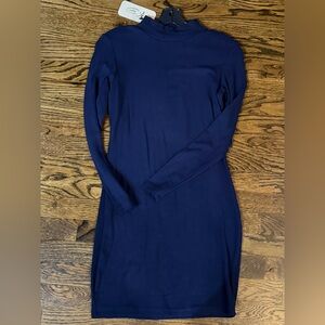 NWT Elegant Navy Blue Long Sleeve Dress
